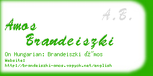 amos brandeiszki business card